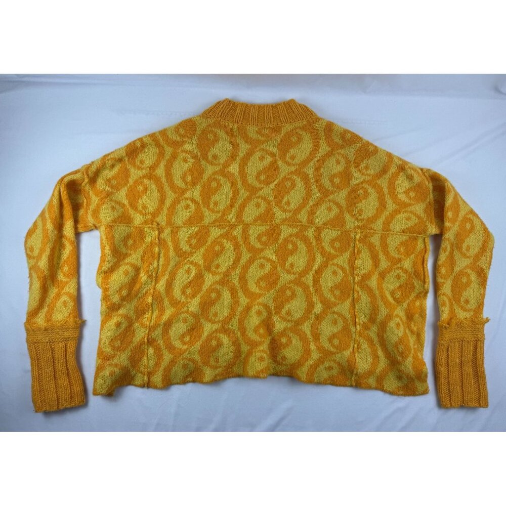 Free People Persone libere Yin-Yang Mock Neck Jumper Size Small - Picture 4 of 10